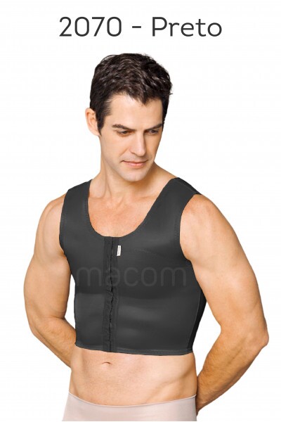 Colete masculino curto - 2070 PRETO